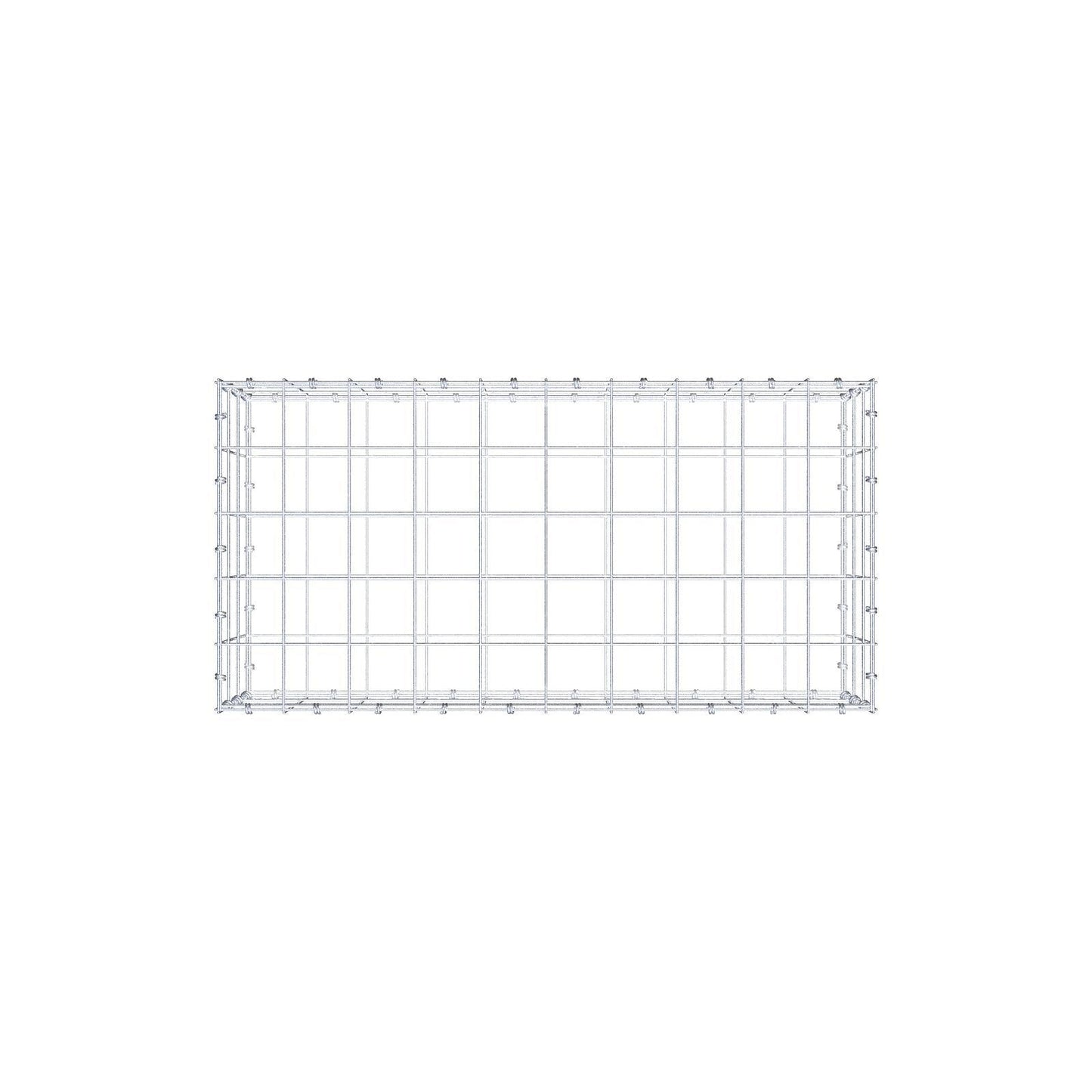 Gabbione 100 cm x 30 cm x 50 cm (L x H x P), maglia 10 x 10 cm, anello a spirale
