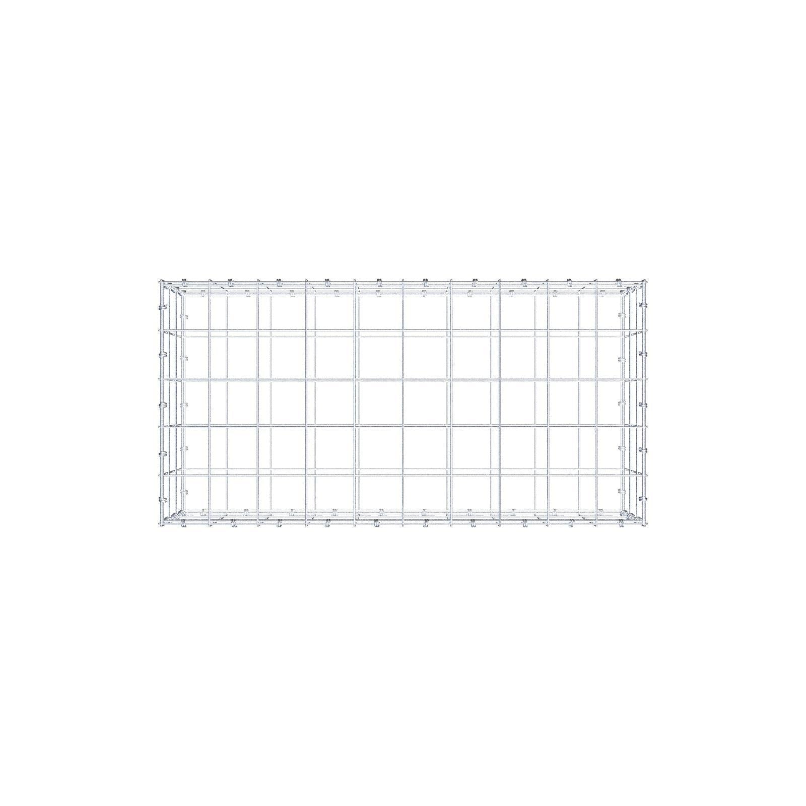 Gabion 100 cm x 30 cm x 50 cm (L x H x D), maskestørrelse 10 x 10 cm, spiralring