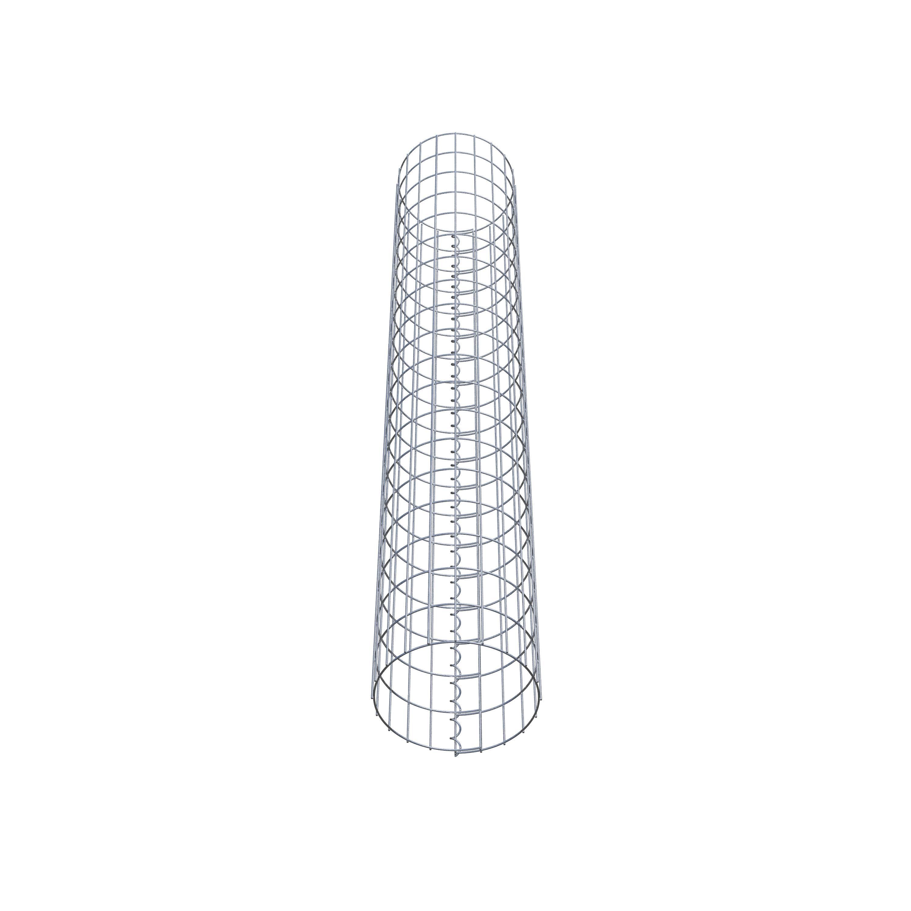 Coluna de gabião diâmetro 32 cm, malha 5 x 10 cm redonda