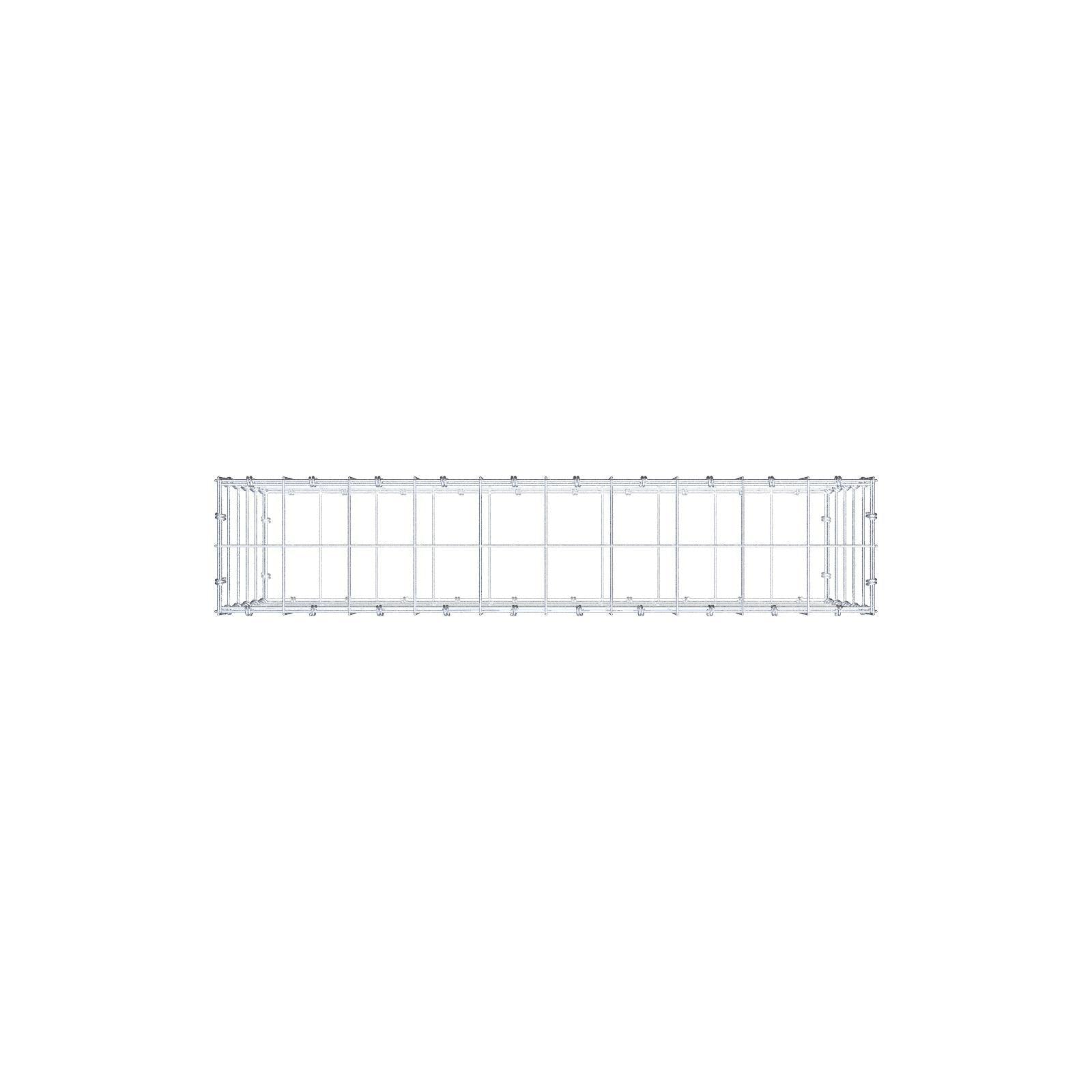 Gabione 100 cm x 50 cm x 20 cm (L x H x T), Maschenweite 10 x 10 cm, Spiralring