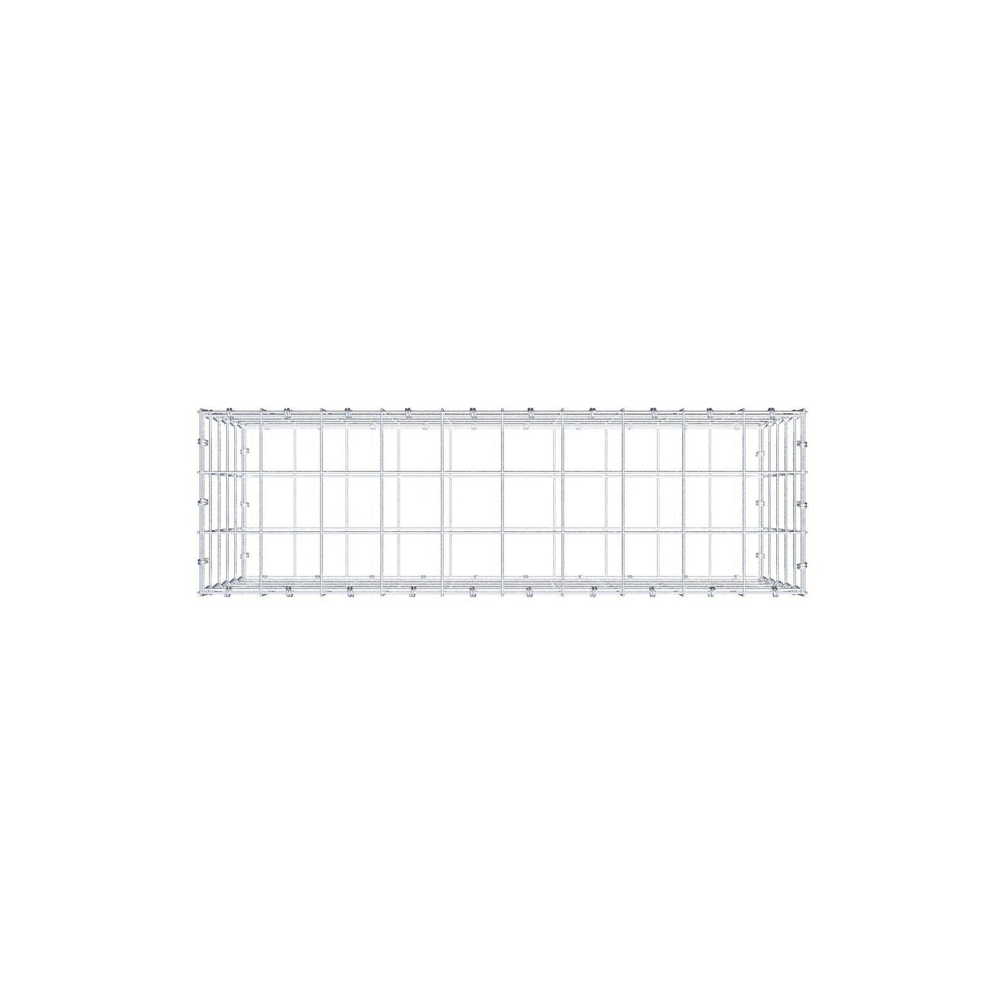 Gavión 100 cm x 50 cm x 30 cm (L x A x P), luz de malla 10 x 10 cm, anillo en espiral