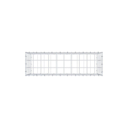 Gavión 100 cm x 50 cm x 30 cm (L x A x P), luz de malla 10 x 10 cm, anillo en espiral