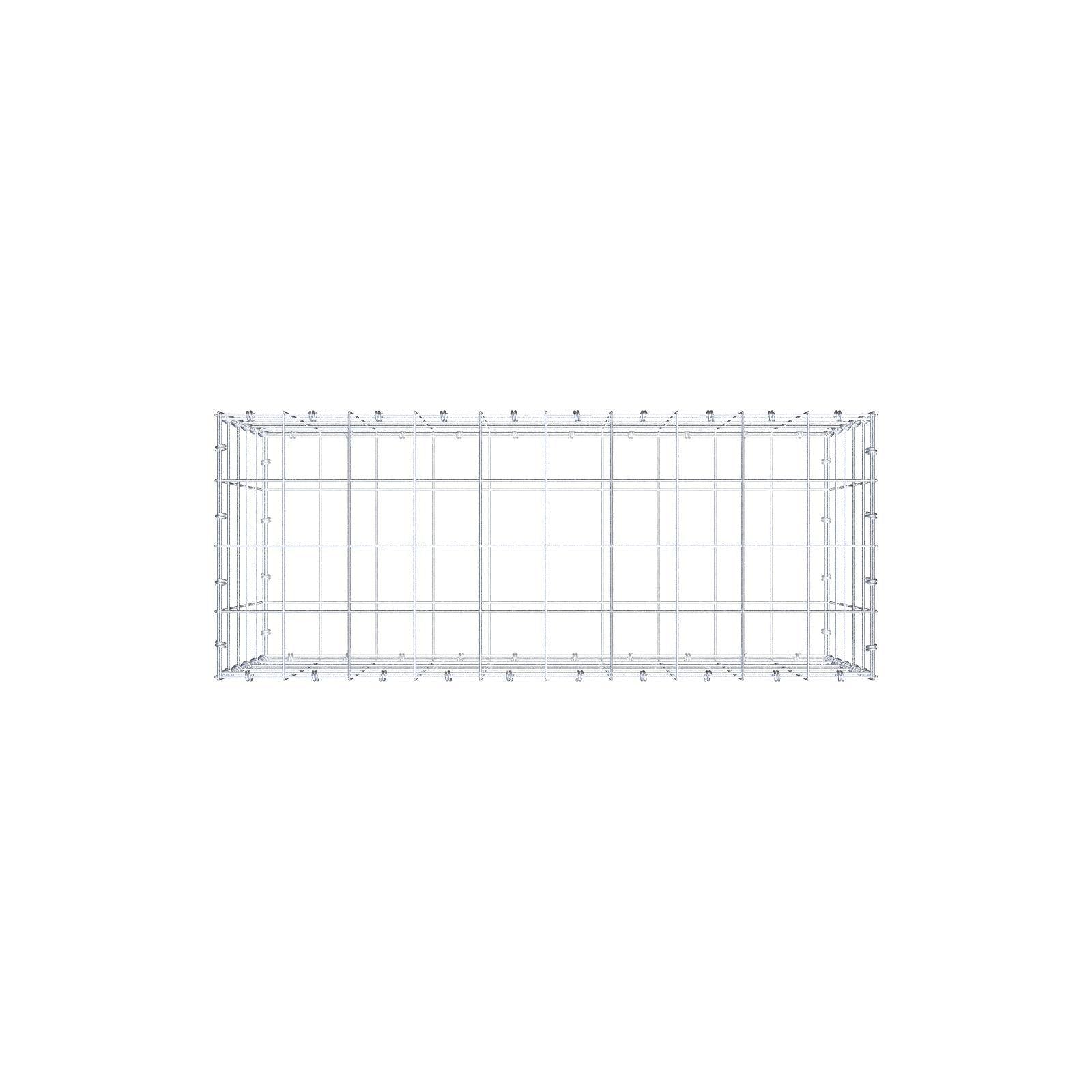 Gabione 100 cm x 50 cm x 40 cm (L x H x T), Maschenweite 10 x 10 cm, Spiralring