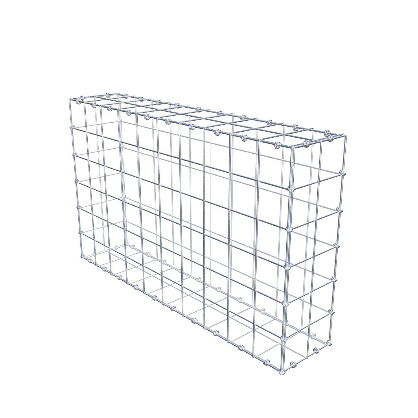 Gabion 100 cm x 60 cm x 20 cm (L x H x P), mailles 10 x 10 cm, anneau en spirale