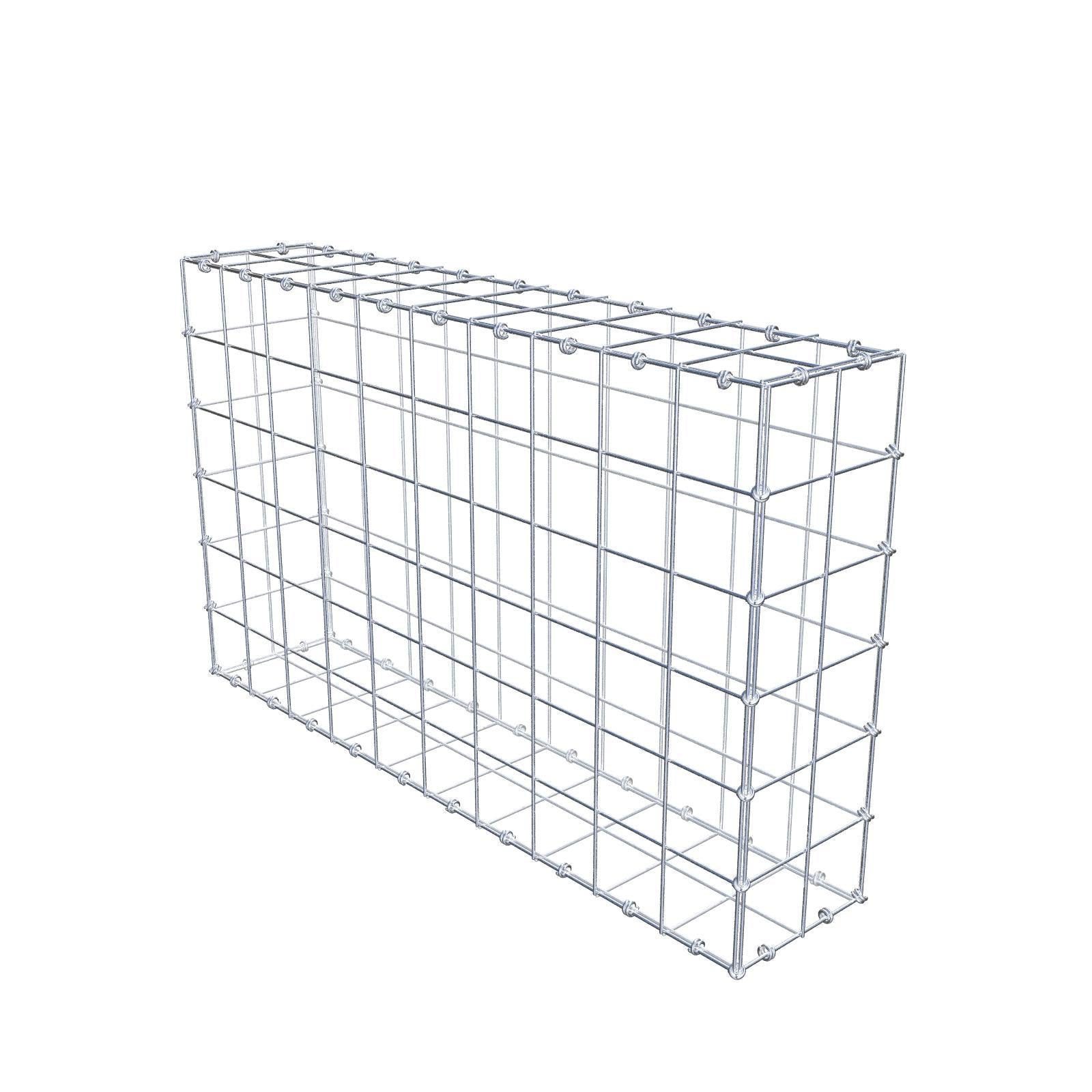Gabion 100 cm x 60 cm x 20 cm (L x H x D), maskestørrelse 10 x 10 cm, spiralring