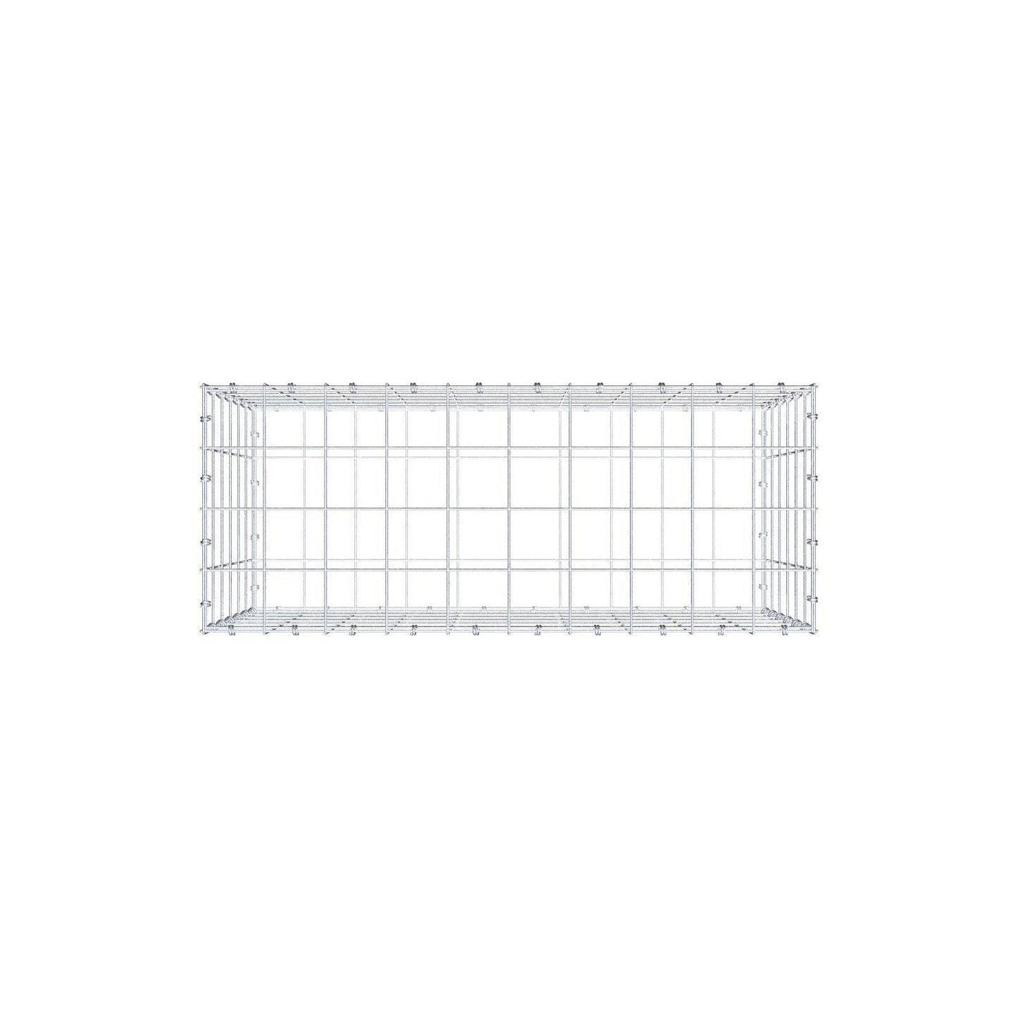 Gabion 100 cm x 60 cm x 40 cm (L x H x P), mailles 10 x 10 cm, anneau en spirale