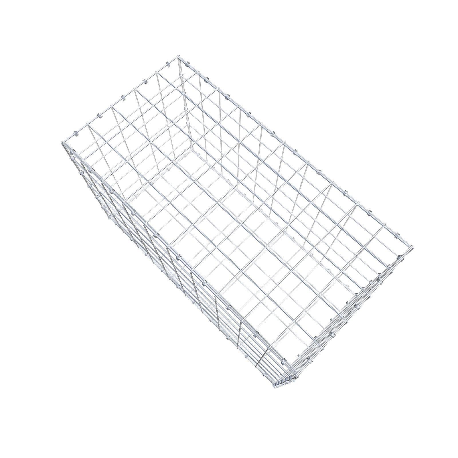 Gabion 100 cm x 60 cm x 50 cm (L x H x D), mesh size 10 x 10 cm, spiral ring