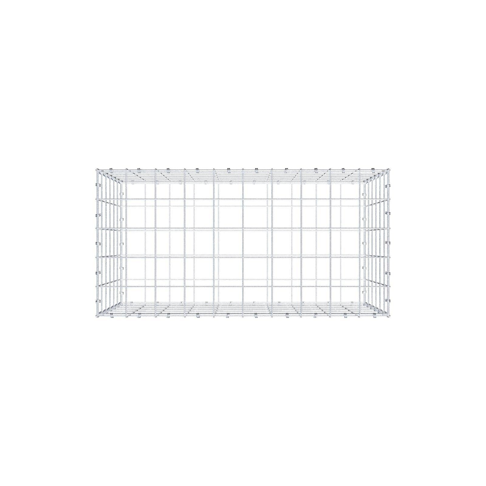 Gabion 100 cm x 60 cm x 50 cm (L x H x D), mesh size 10 x 10 cm, spiral ring