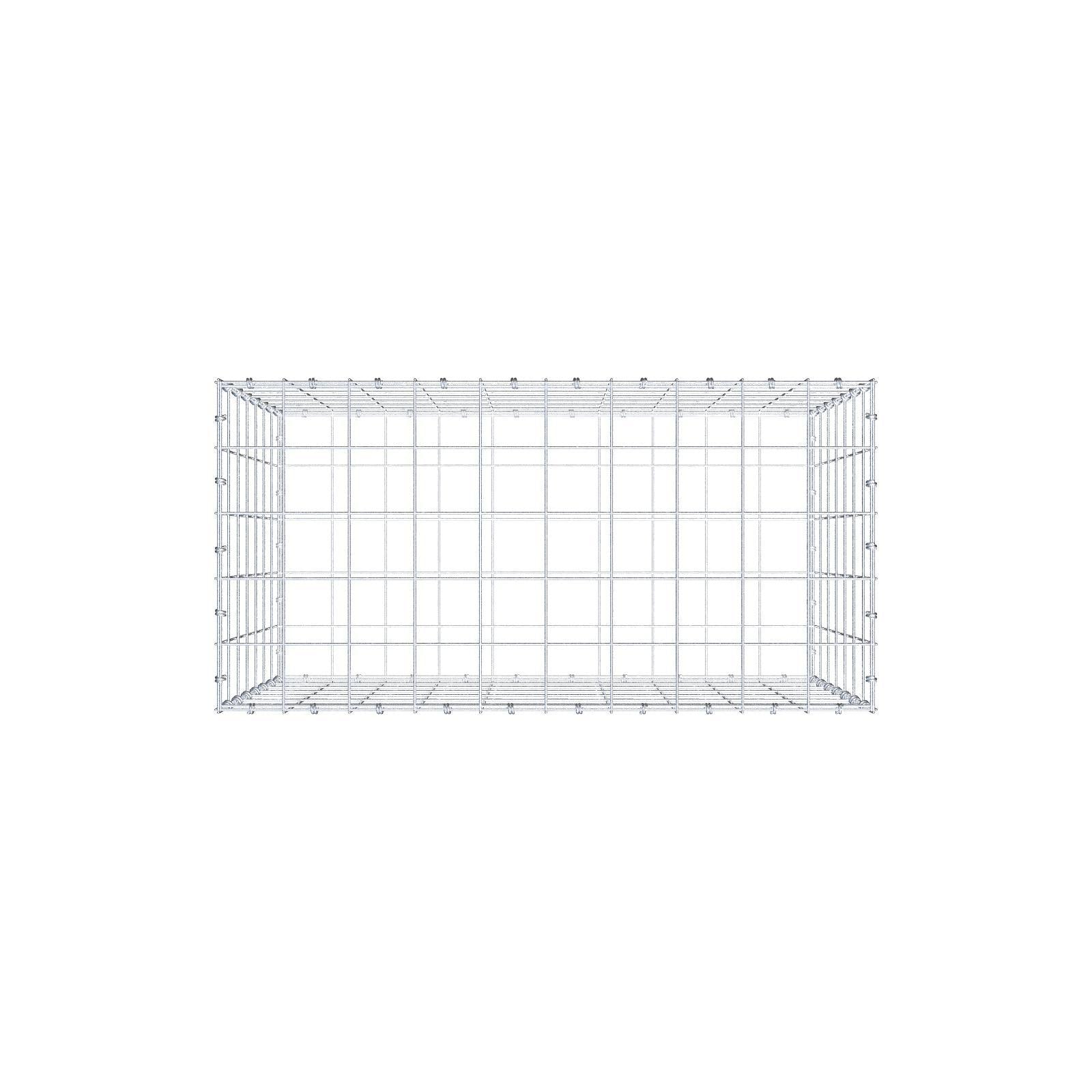 Gabbione 100 cm x 70 cm x 50 cm (L x H x P), maglia 10 x 10 cm, anello a spirale