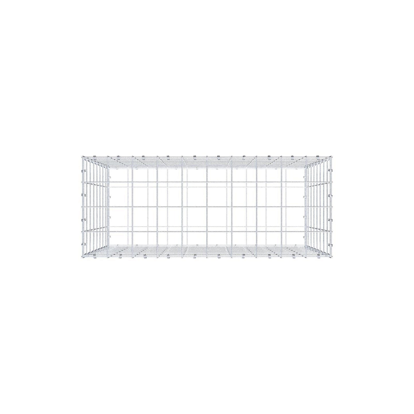 Gabion 100 cm x 80 cm x 40 cm (L x H x D), maskestørrelse 10 x 10 cm, spiralring