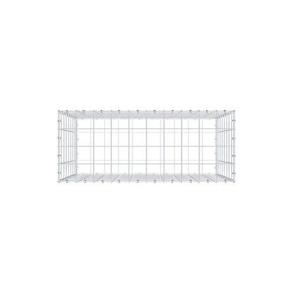 Gabion 100 cm x 80 cm x 40 cm (L x H x D), maskestørrelse 10 x 10 cm, spiralring