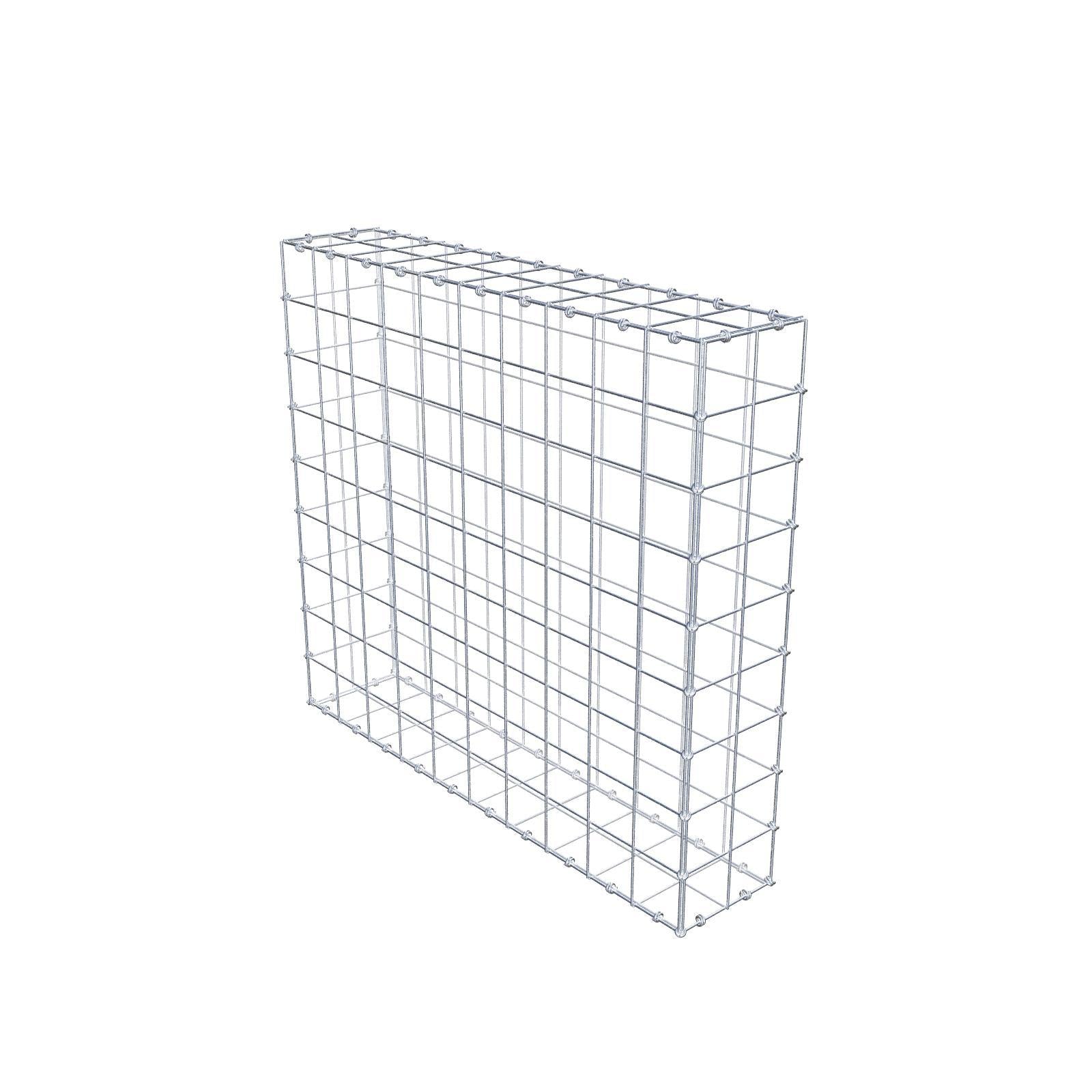 Gabbione 100 cm x 90 cm x 20 cm (L x H x P), maglia 10 x 10 cm, anello a spirale