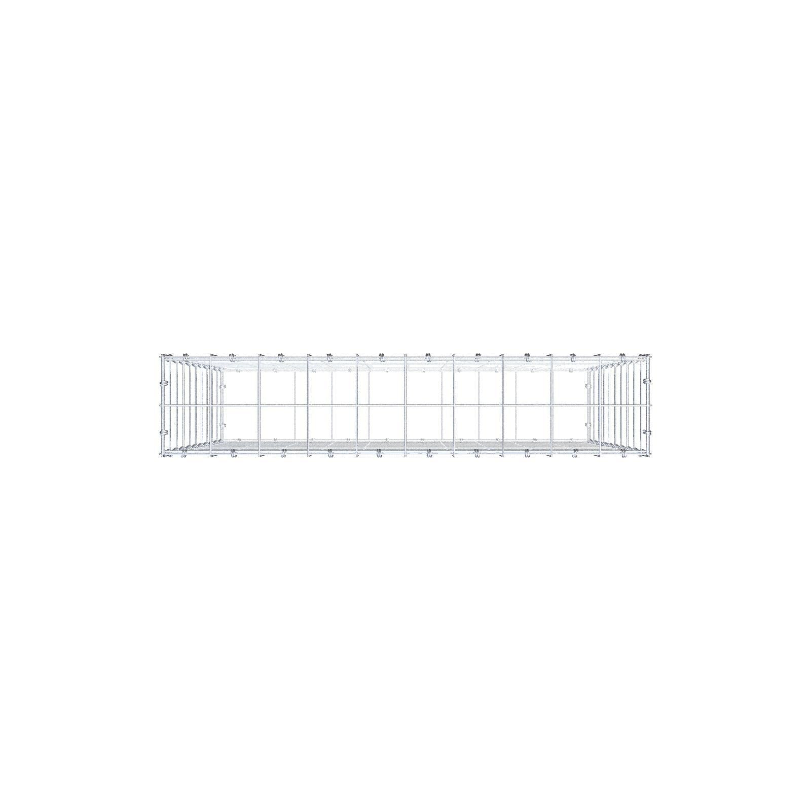 Gabion 100 cm x 100 cm x 20 cm (L x H x P), mailles 10 x 10 cm, anneau en spirale