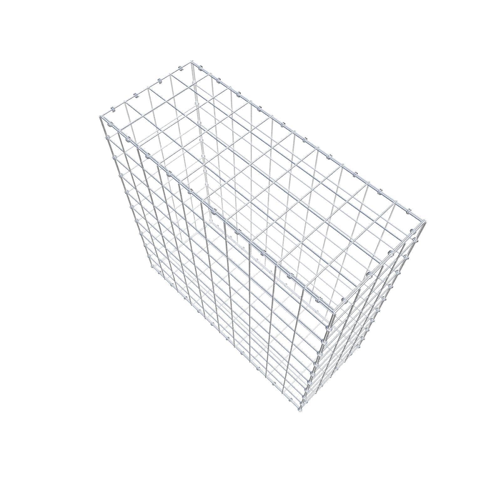 Gabbione 100 cm x 100 cm x 40 cm (L x H x P), maglia 10 x 10 cm, anello a spirale