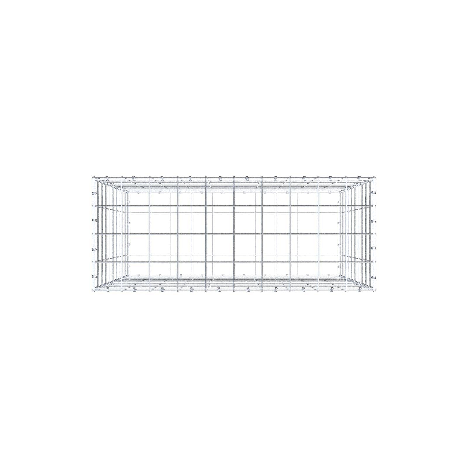 Gabbione 100 cm x 100 cm x 40 cm (L x H x P), maglia 10 x 10 cm, anello a spirale