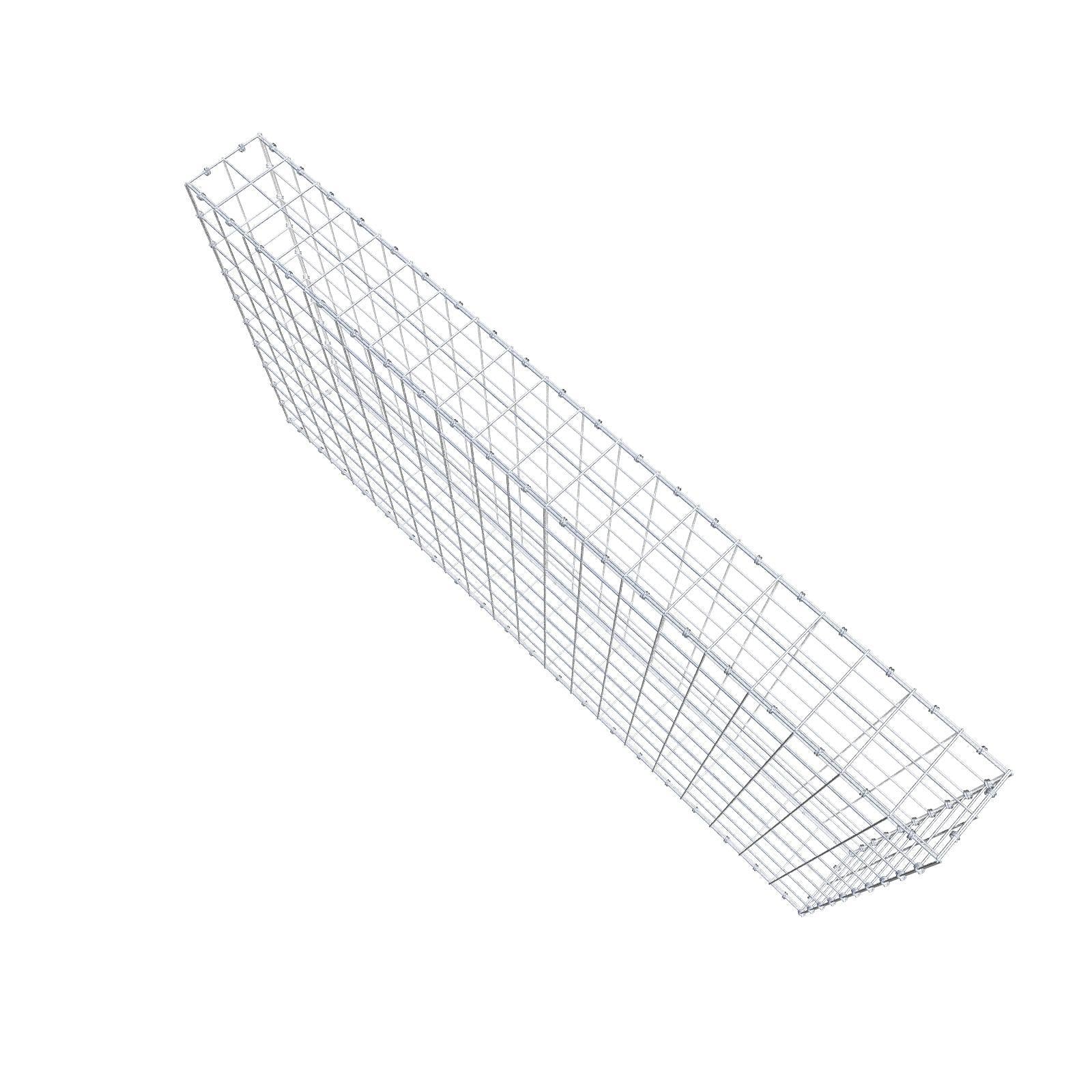 Gabione 200 cm x 100 cm x 20 cm (L x H x T), Maschenweite 10 x 10 cm, Spiralring
