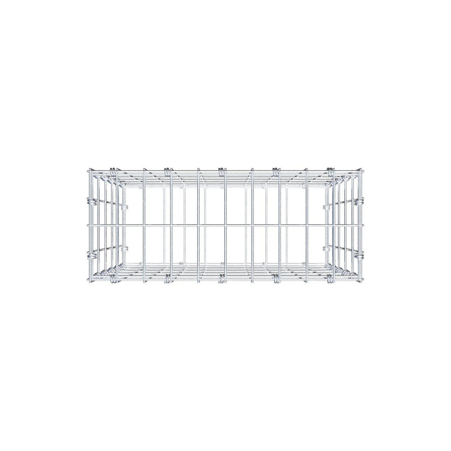 Schanskorf 50 cm x 50 cm x 20 cm (L x H x D), maaswijdte 5 x 10 cm, spiraalring