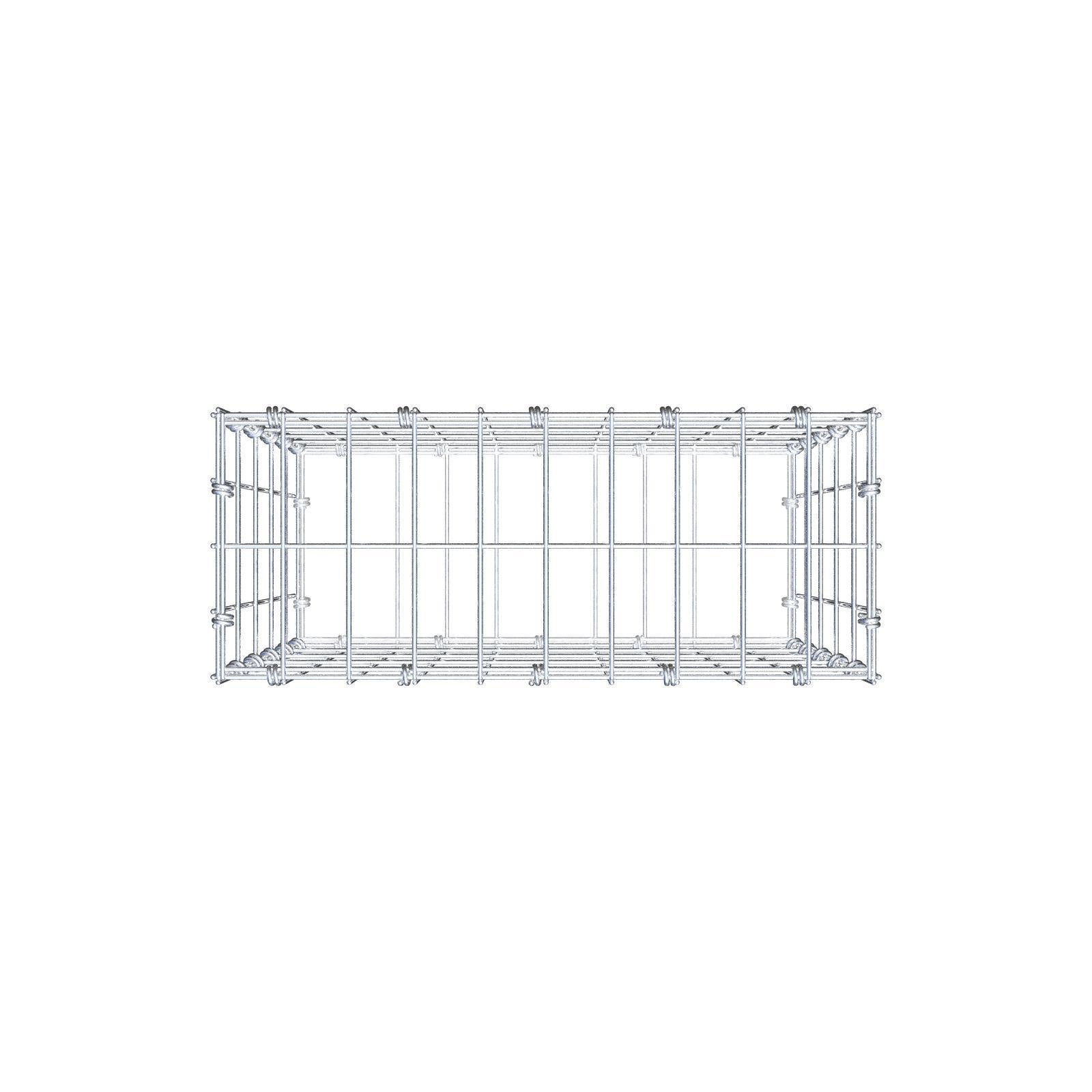 Gabion 50 cm x 50 cm x 20 cm (L x H x D), maskstorlek 5 x 10 cm, spiralring
