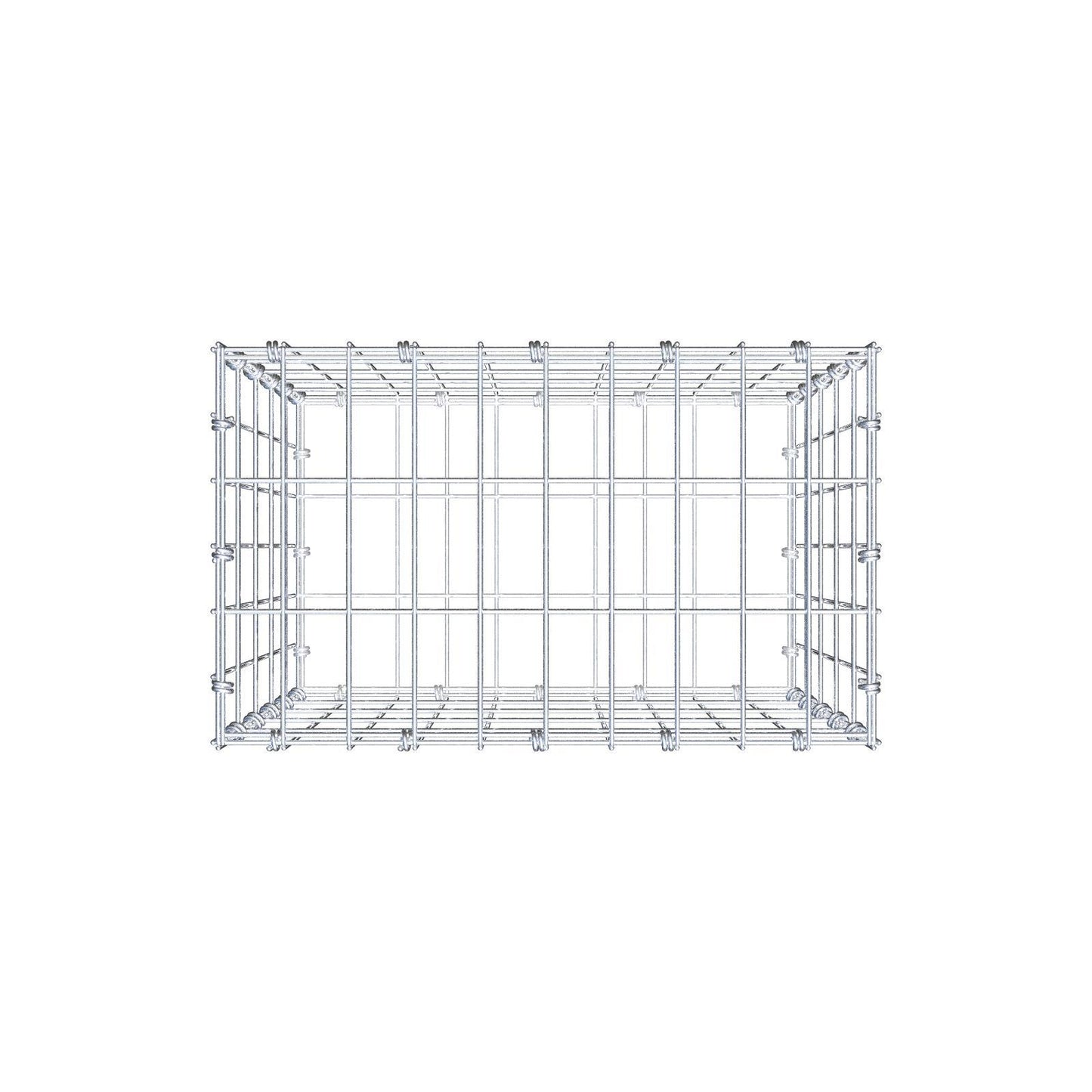 Gabion 50 cm x 50 cm x 30 cm (L x H x D), maskestørrelse 5 x 10 cm, spiralring