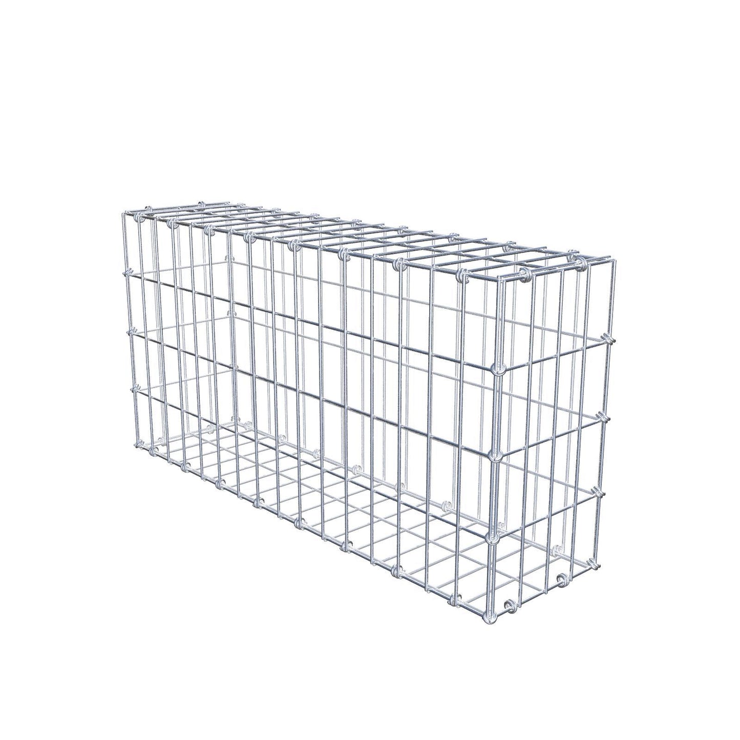 Gabion 80 cm x 40 cm x 20 cm (L x H x P), mailles 5 x 10 cm, anneau en spirale