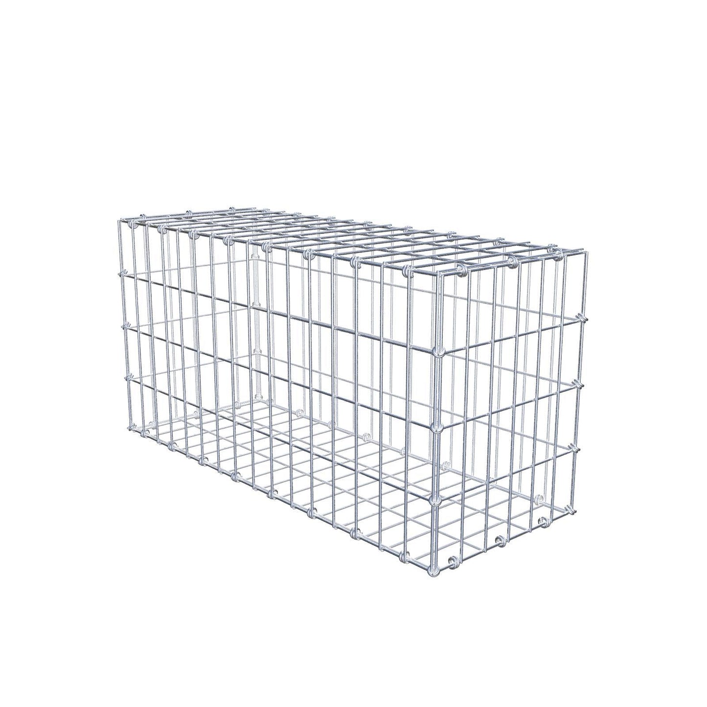 Gabion 80 cm x 40 cm x 30 cm (L x H x D), maskestørrelse 5 x 10 cm, spiralring