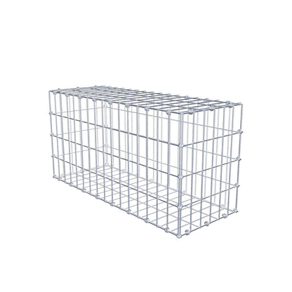 Gabion 80 cm x 40 cm x 30 cm (L x H x D), maskestørrelse 5 x 10 cm, spiralring