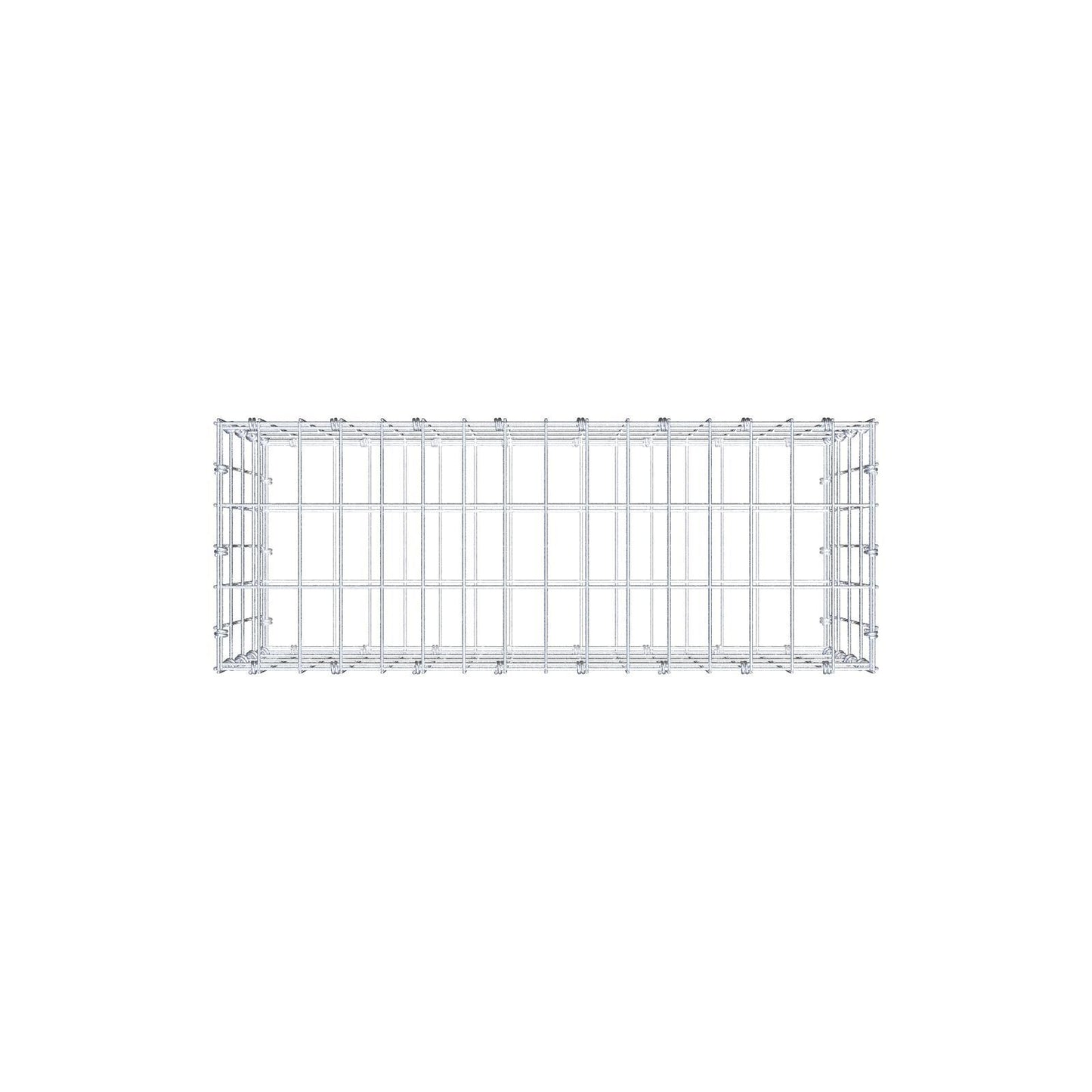 Gabion 80 cm x 40 cm x 30 cm (L x H x D), maskestørrelse 5 x 10 cm, spiralring