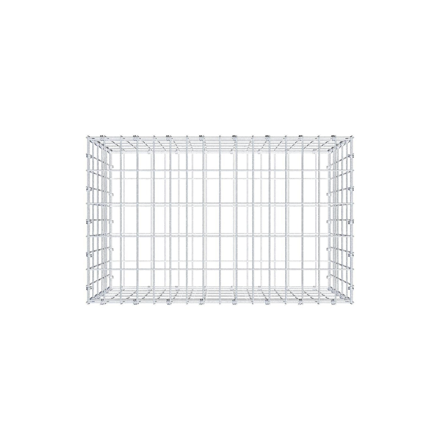 Gabion 80 cm x 50 cm x 50 cm (L x H x D), maskestørrelse 5 x 10 cm, spiralring