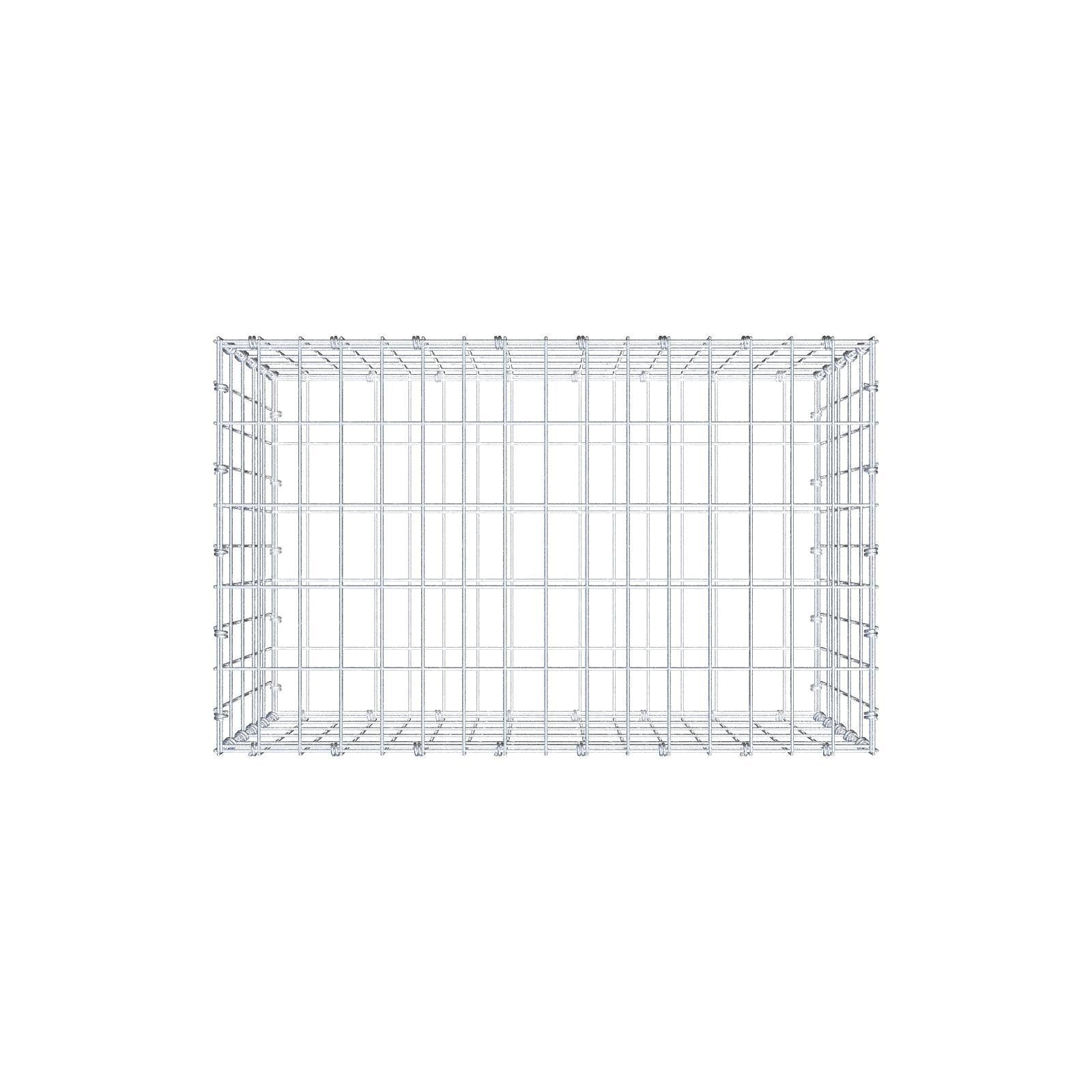Gabion 80 cm x 50 cm x 50 cm (L x H x P), mailles 5 x 10 cm, anneau en spirale