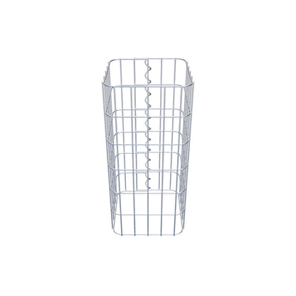 Coluna de gabião 27 x 27 cm, MW 5 x 10 cm quadrado