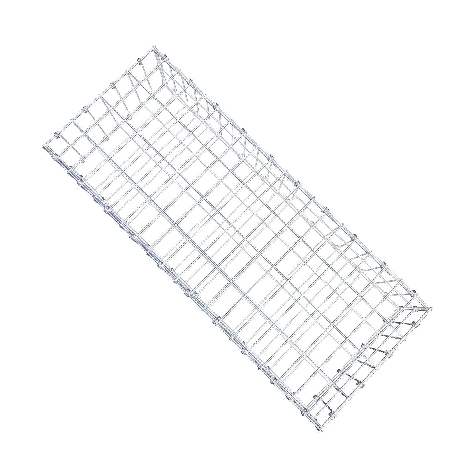 Gabione 100 cm x 20 cm x 40 cm (L x H x T), Maschenweite 5 x 10 cm, Spiralring
