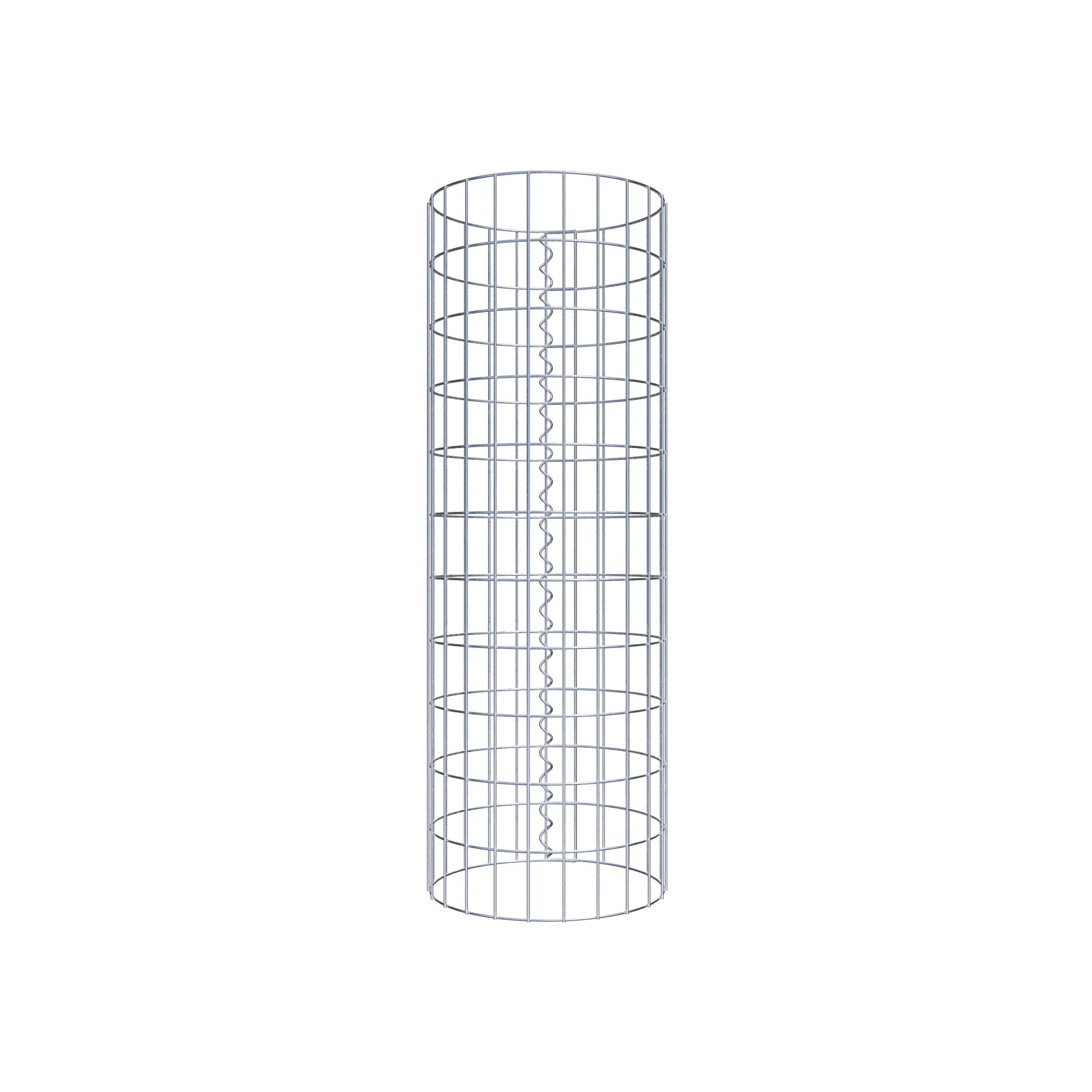 Coluna de gabião com diâmetro de 37 cm, MW 5 x 10 cm redondo