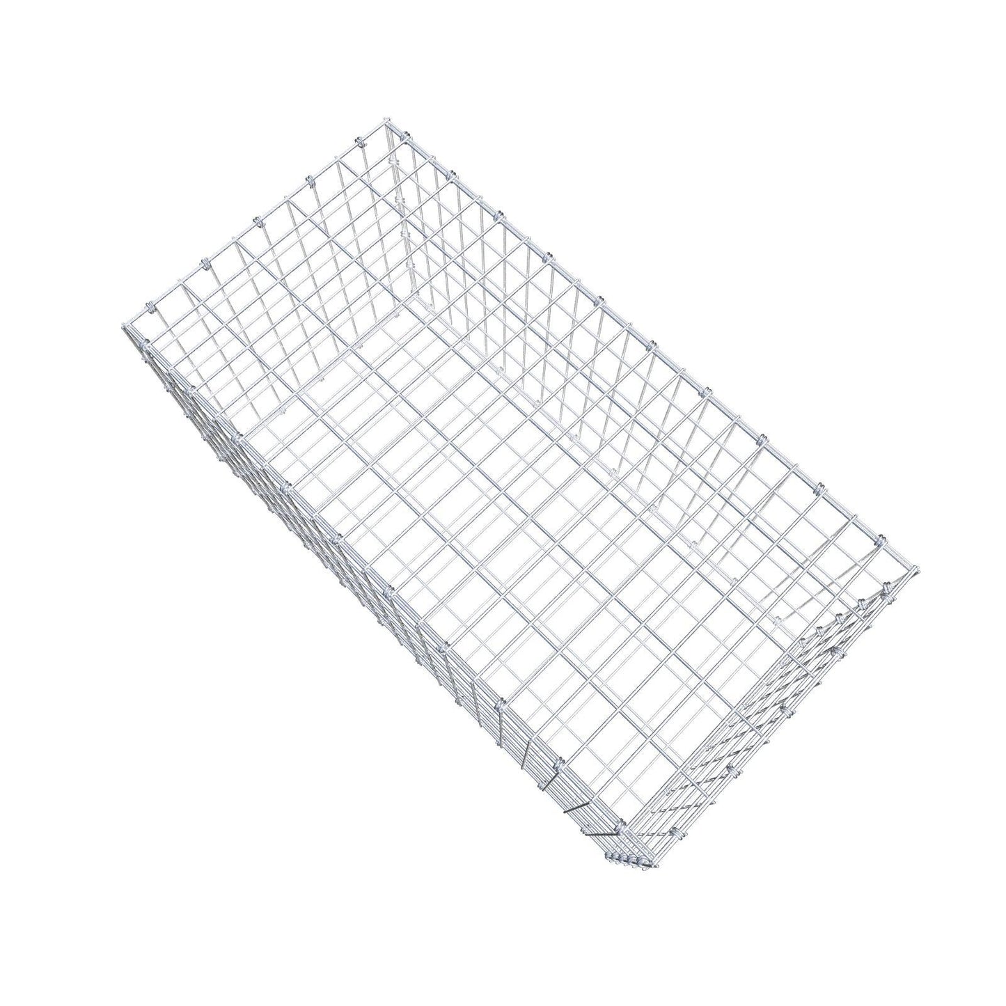 Gabion 100 cm x 50 cm x 50 cm (L x H x P), mailles 5 x 10 cm, anneau en spirale