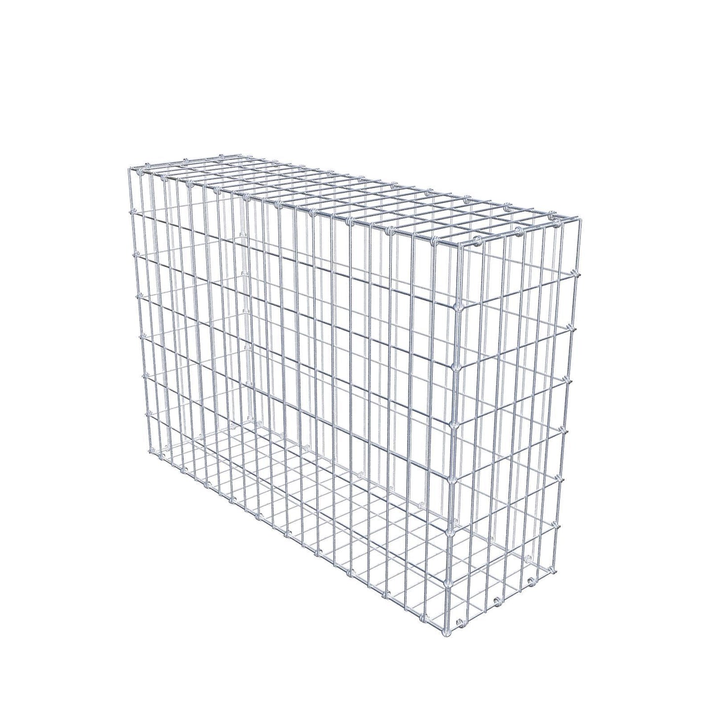 Gabion 100 cm x 70 cm x 30 cm (L x H x D), maskestørrelse 5 x 10 cm, spiralring