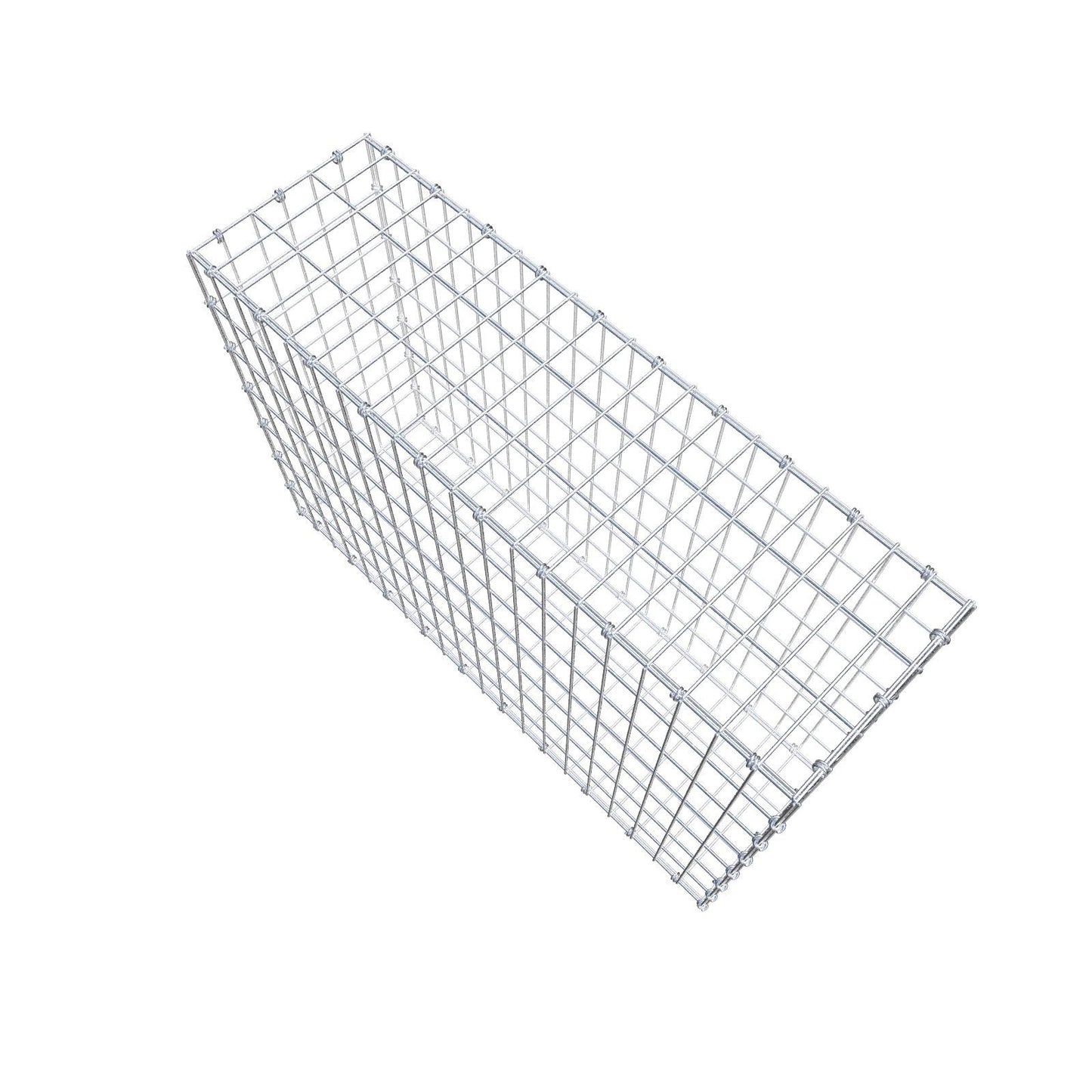 Gabion 100 cm x 70 cm x 30 cm (L x H x D), maskestørrelse 5 x 10 cm, spiralring