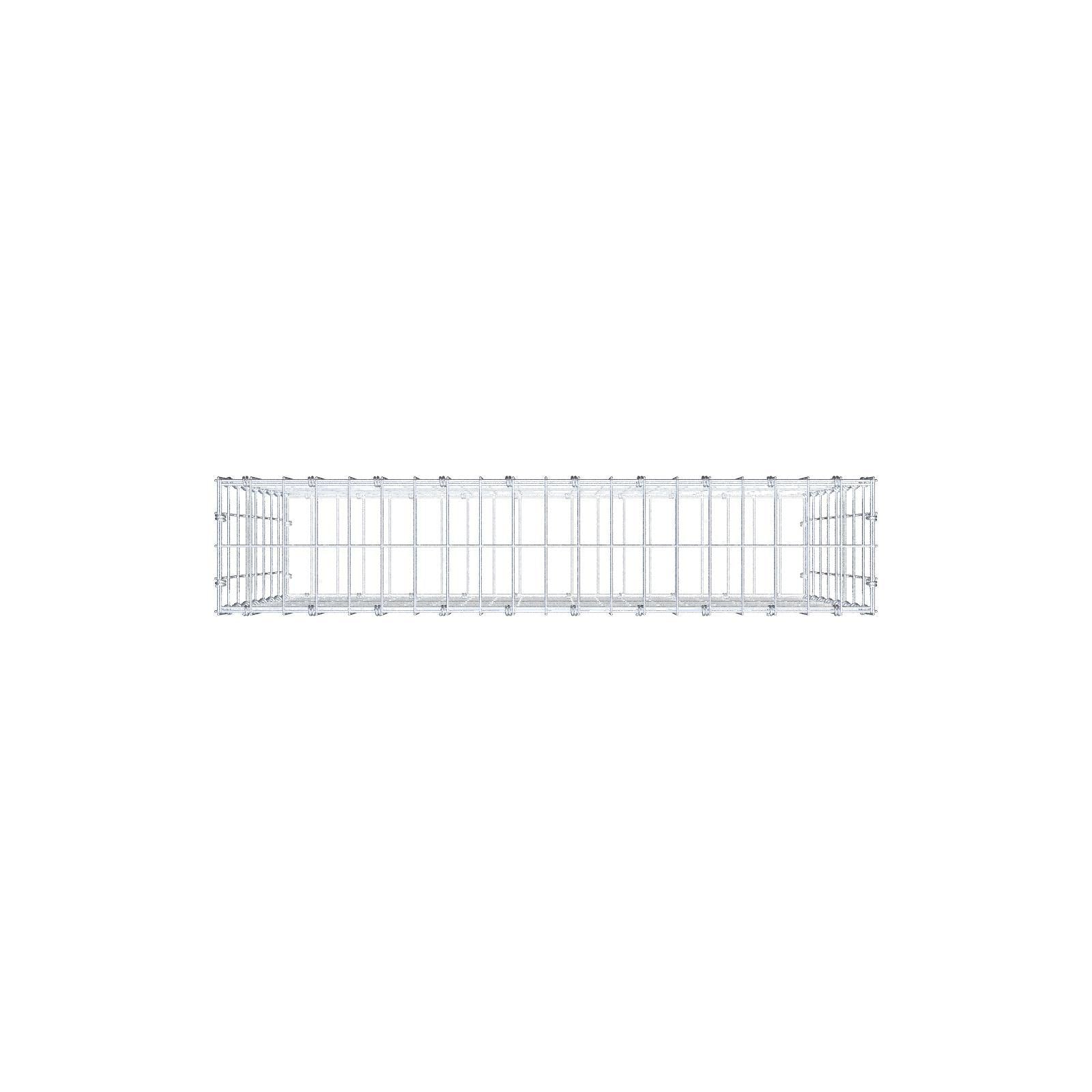 Gabion 100 cm x 80 cm x 20 cm (L x H x D), mesh size 5 x 10 cm, spiral ring
