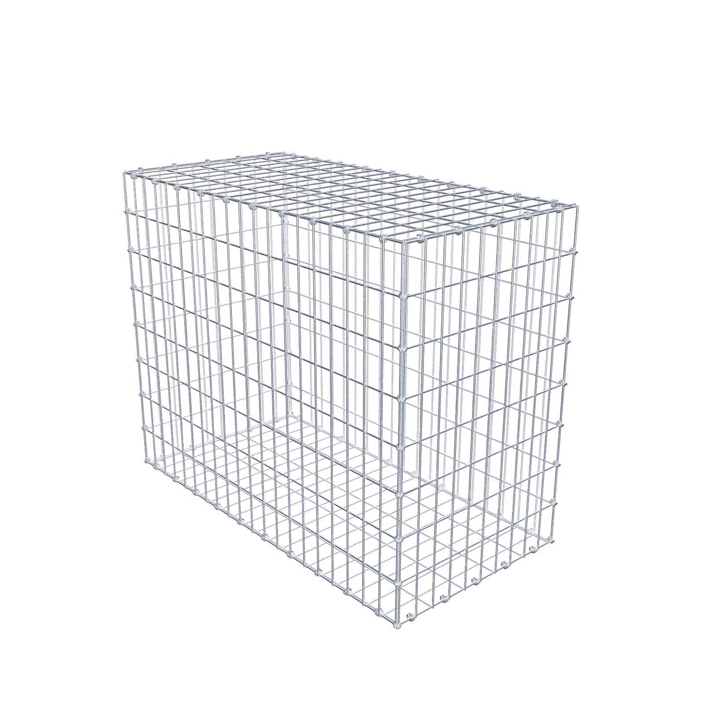 Gabione 100 cm x 80 cm x 50 cm (L x H x T), Maschenweite 5 x 10 cm, Spiralring