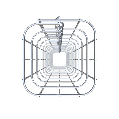 Coluna de gabião 17 x 17 cm, MW 5 x 10 cm quadrado