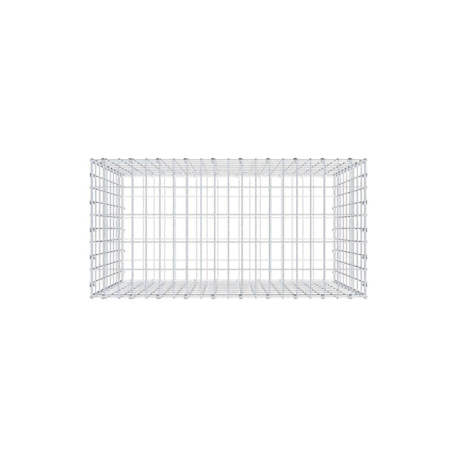Gabion 100 cm x 90 cm x 50 cm (L x H x D), mesh size 5 x 10 cm, spiral ring