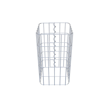 Coluna de gabião 27 x 27 cm, MW 5 x 10 cm quadrado