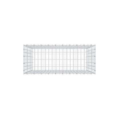 Gabbione 100 cm x 100 cm x 40 cm (L x H x P), maglia 5 x 10 cm, anello a spirale