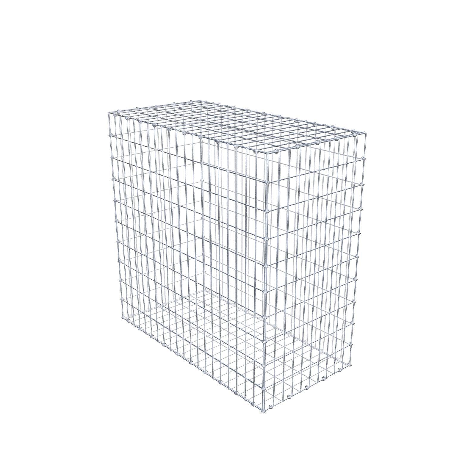 Gabione 100 cm x 100 cm x 50 cm (L x H x T), Maschenweite 5 x 10 cm, Spiralring