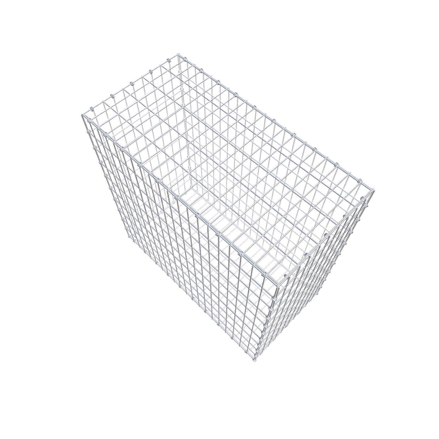 Gabion 100 cm x 100 cm x 50 cm (L x H x P), mailles 5 x 10 cm, anneau en spirale