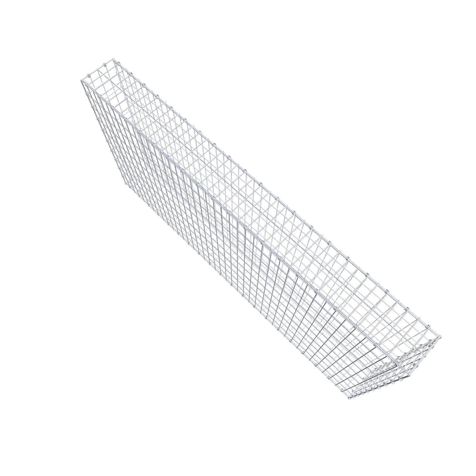 Gabion 200 cm x 100 cm x 20 cm (L x H x P), mailles 5 x 10 cm, anneau en spirale