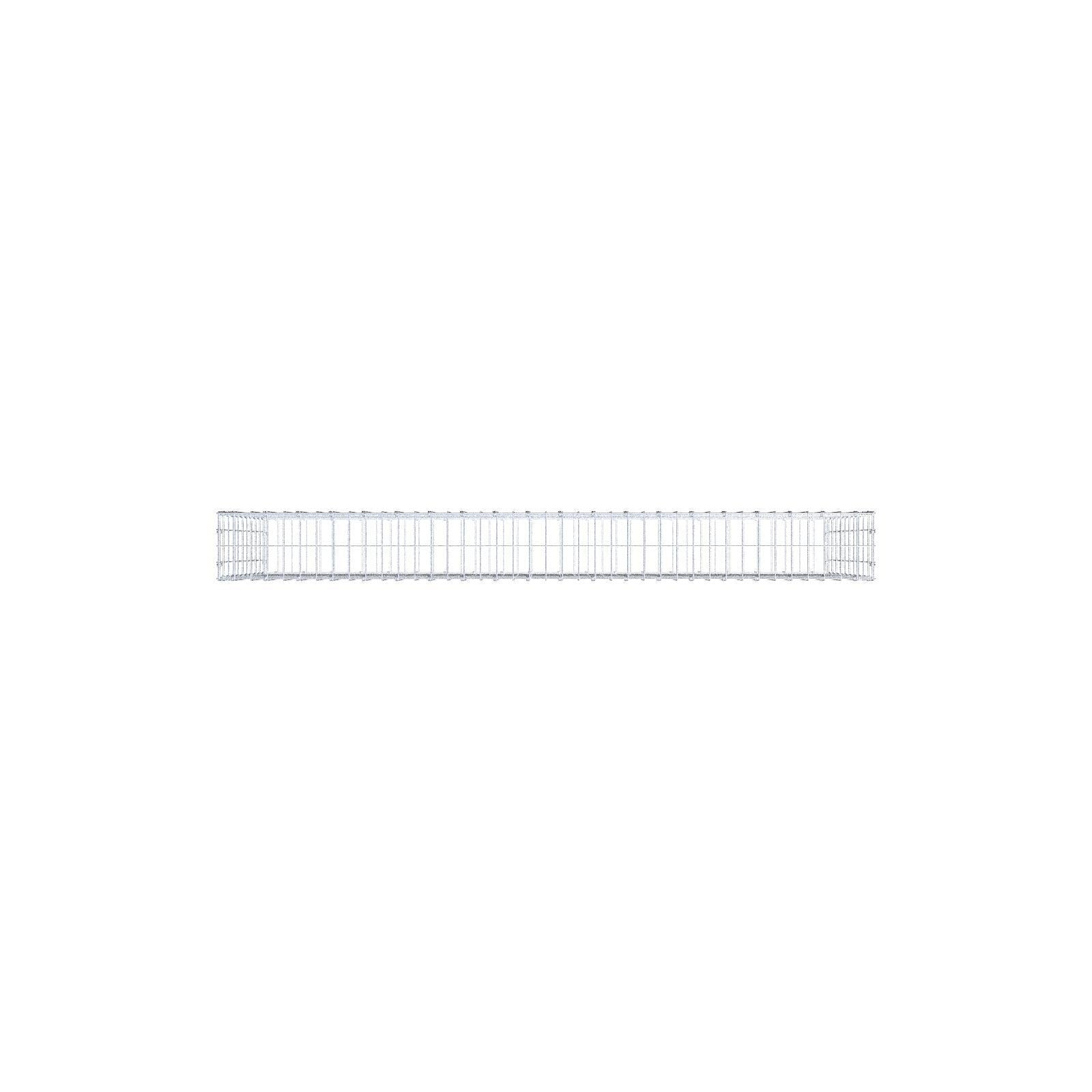 Gabion 200 cm x 100 cm x 20 cm (L x H x P), mailles 5 x 10 cm, anneau en spirale