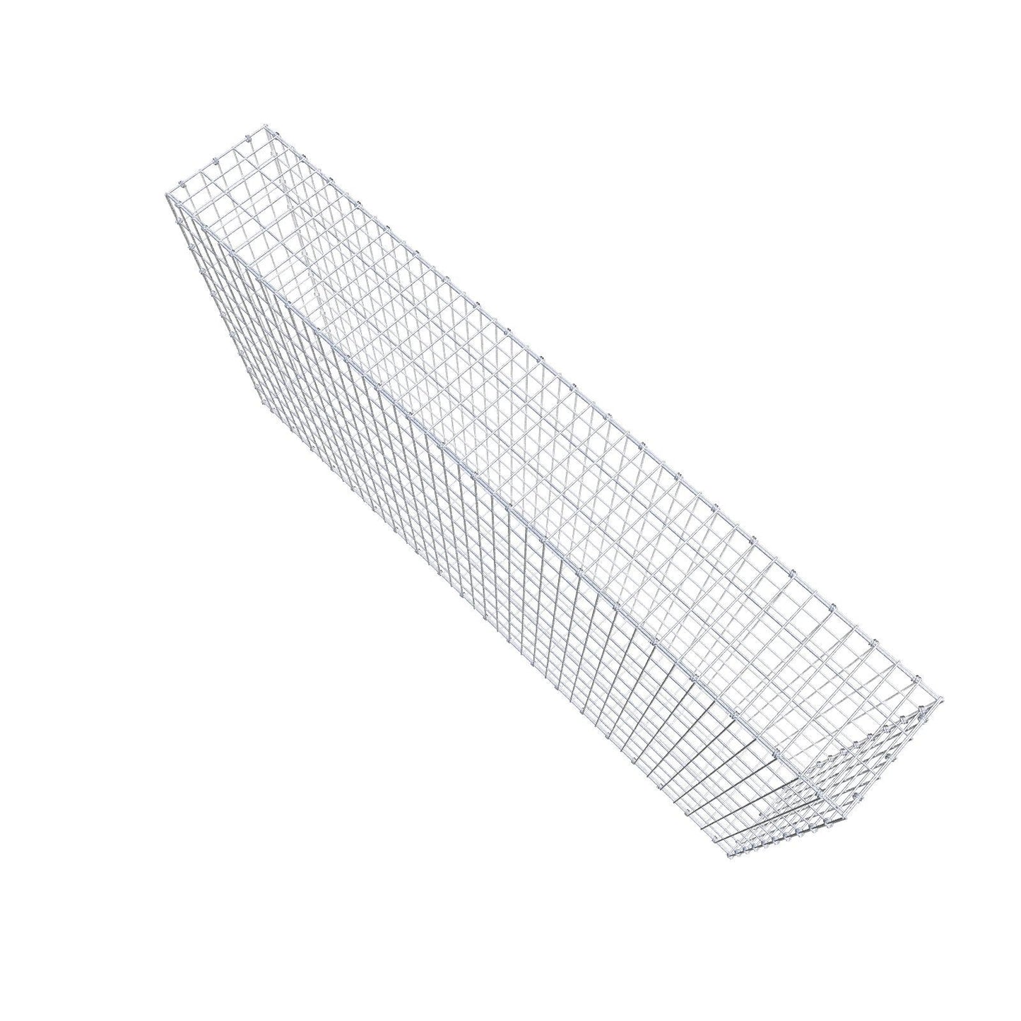 Gavión 200 cm x 100 cm x 30 cm (L x A x P), luz de malla 5 x 10 cm, anillo en espiral