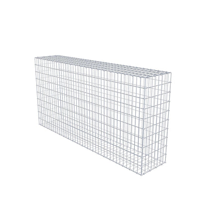 Gabion 200 cm x 100 cm x 40 cm (L x H x D), maskestørrelse 5 x 10 cm, spiralring