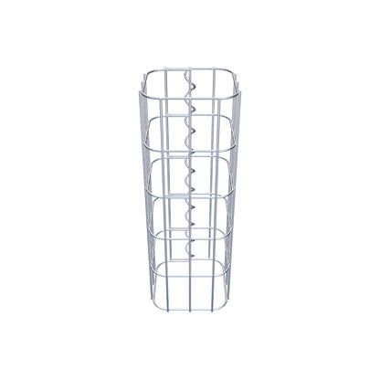 Coluna de gabião 17 x 17 cm, MW 5 x 10 cm quadrado