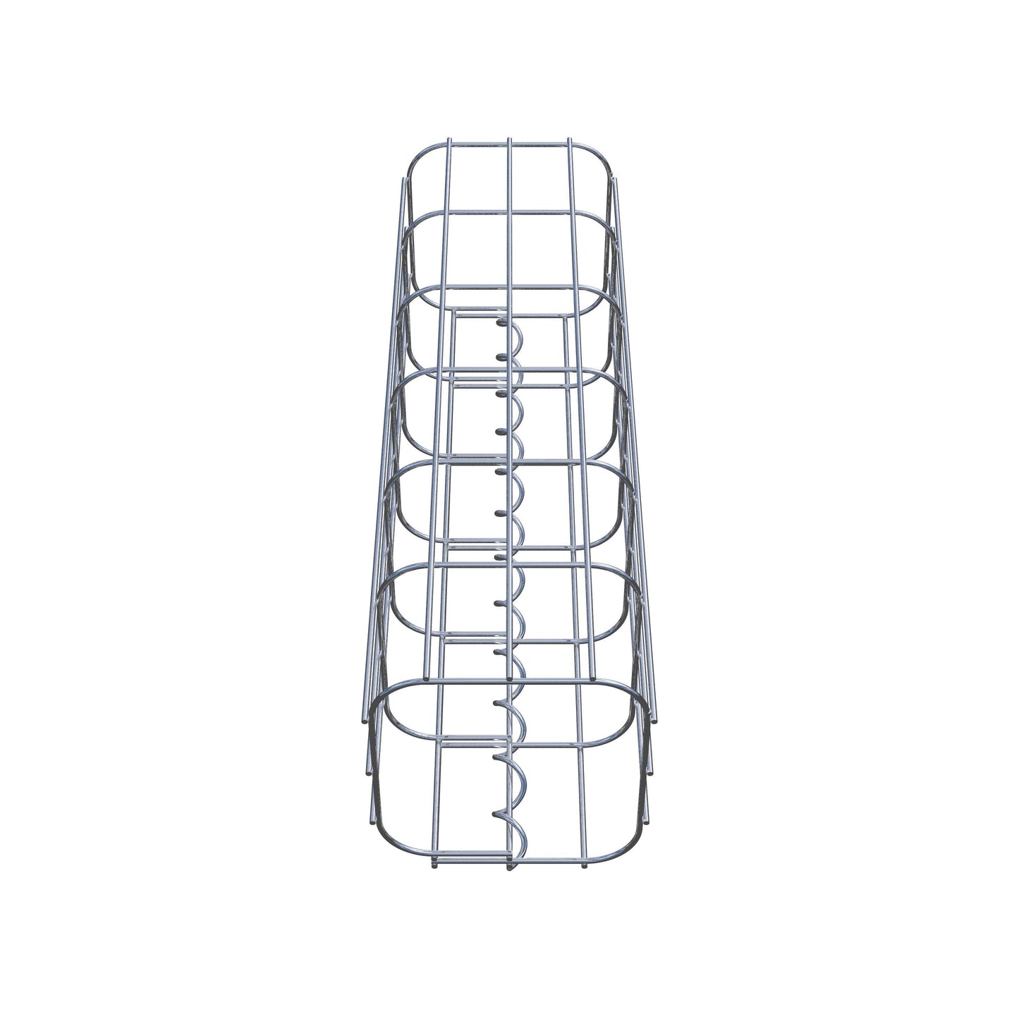 Coluna de gabião 17 x 17 cm, MW 5 x 10 cm quadrado