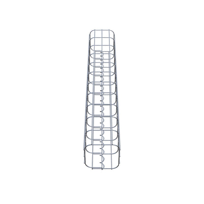 Coluna de gabião 17 x 17 cm, MW 5 x 10 cm quadrado